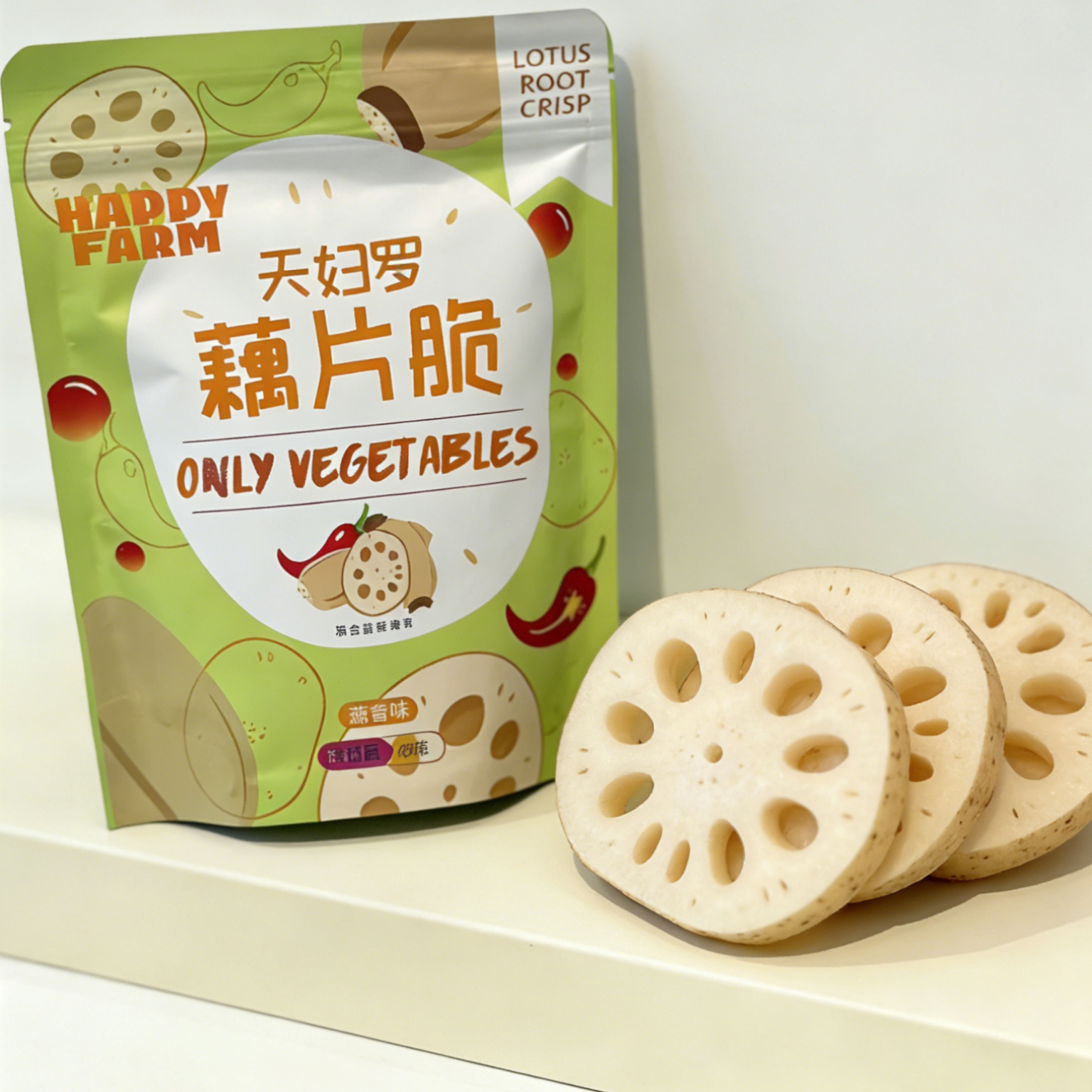 天妇罗藕片脆香辣味蔬菜干40g袋装闲零食